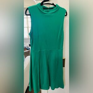 NWOT Express Green Fit and Flare Dress